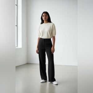 Dusan 100% Silk Slacks/Trousers/Pants, Black, Medium, NWT